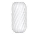 White twisted silicone otouch ripple masturbation sleeve with smooth glossy finish for enhanced pleasure