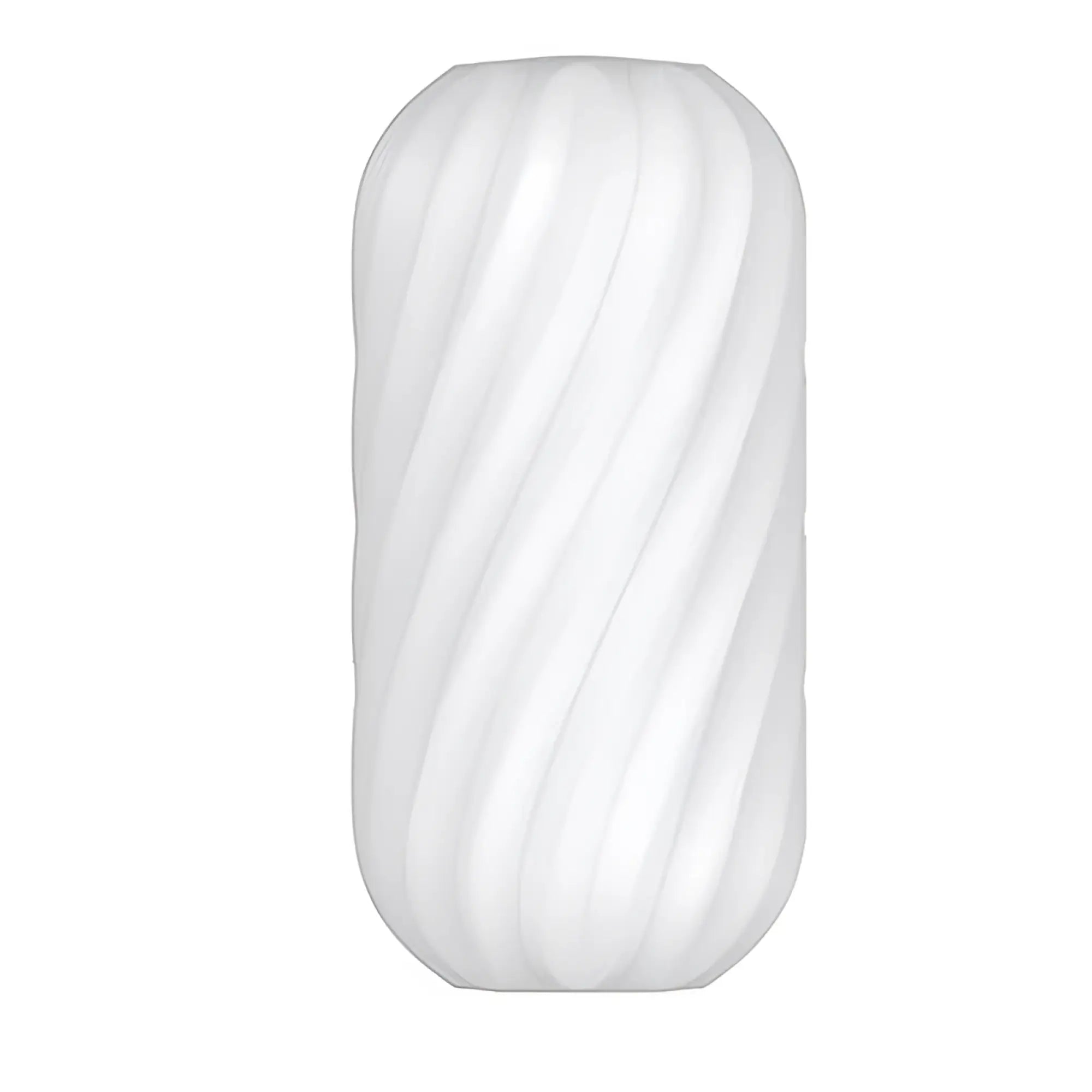 White twisted silicone otouch ripple masturbation sleeve with smooth glossy finish for enhanced pleasure