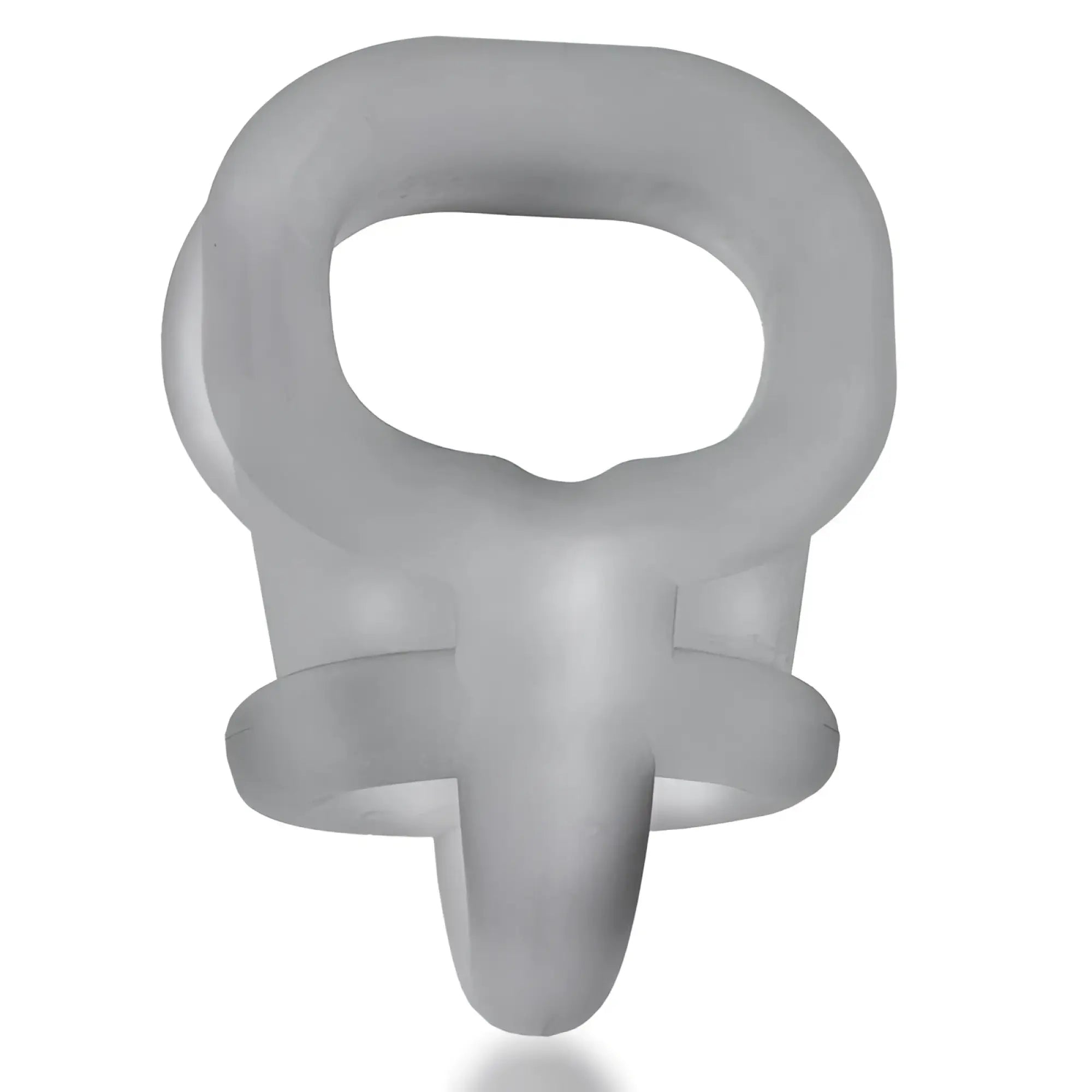 Translucent gray silicone weightlifting grip attachment oxballs ballsling ball split sling clear ice one size