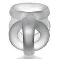 OxBalls Ballsling Ball Split Sling clear ice transparent silicone ring with interlocking circular bands and vertical bar