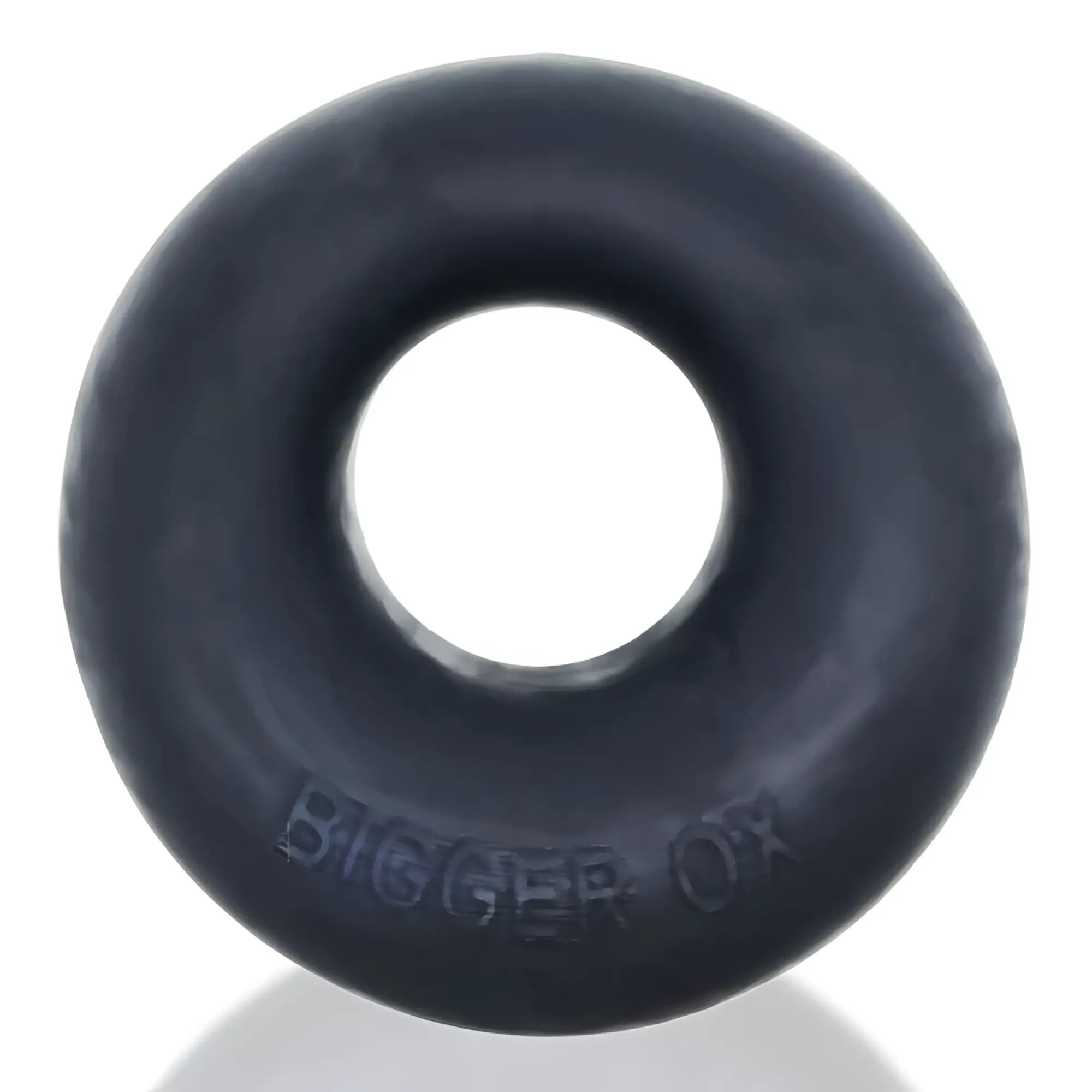 Black rubber cock ring with bigger or embossed on surface oxballs bigger ox cockring black ice one size