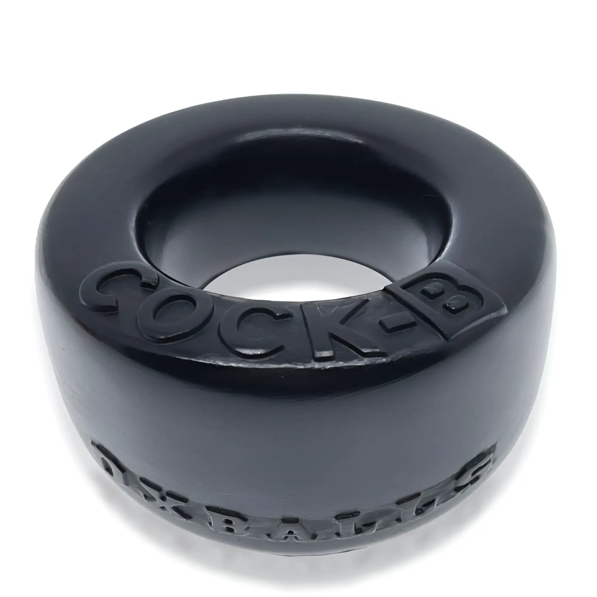 Black sock-e brand oxballs cock b bulge cock ring black made of smooth solid material with embossed branding