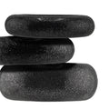 Oxballs cockpack 3 pc ring set black with three stacked black textured oval silicone rings with matte speckled finish
