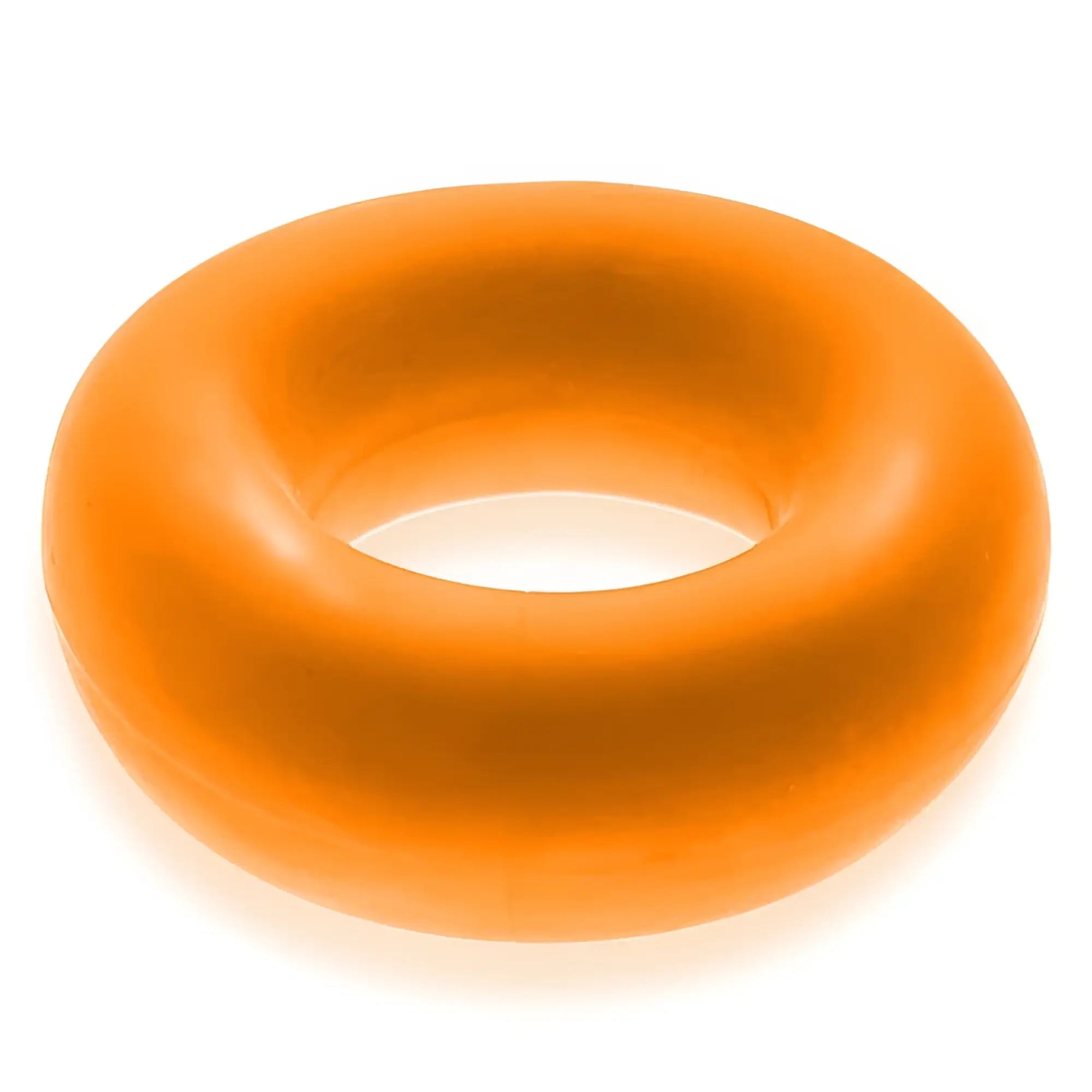 Bright orange smooth rubber cockring from oxballs fat willy 3 pc jumbo set one size fits most