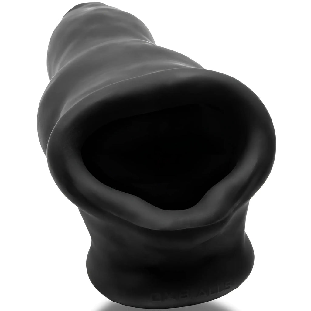 Black silicone anal plug with flared base and tapered design from OxBalls Fido Velvet-Smooth Beast Night collection