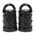 Black oxballs gripper nipple puller weight plates with diamond texture and integrated handles for easy use