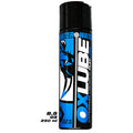 Black and blue OxBalls LIQUISLIK waterbased OXLube 250ml aerosol can with stylized wolf graphic on label