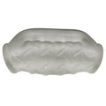 Translucent white silicone oxballs masterjack double penetration condom with textured braided pattern clear ice color