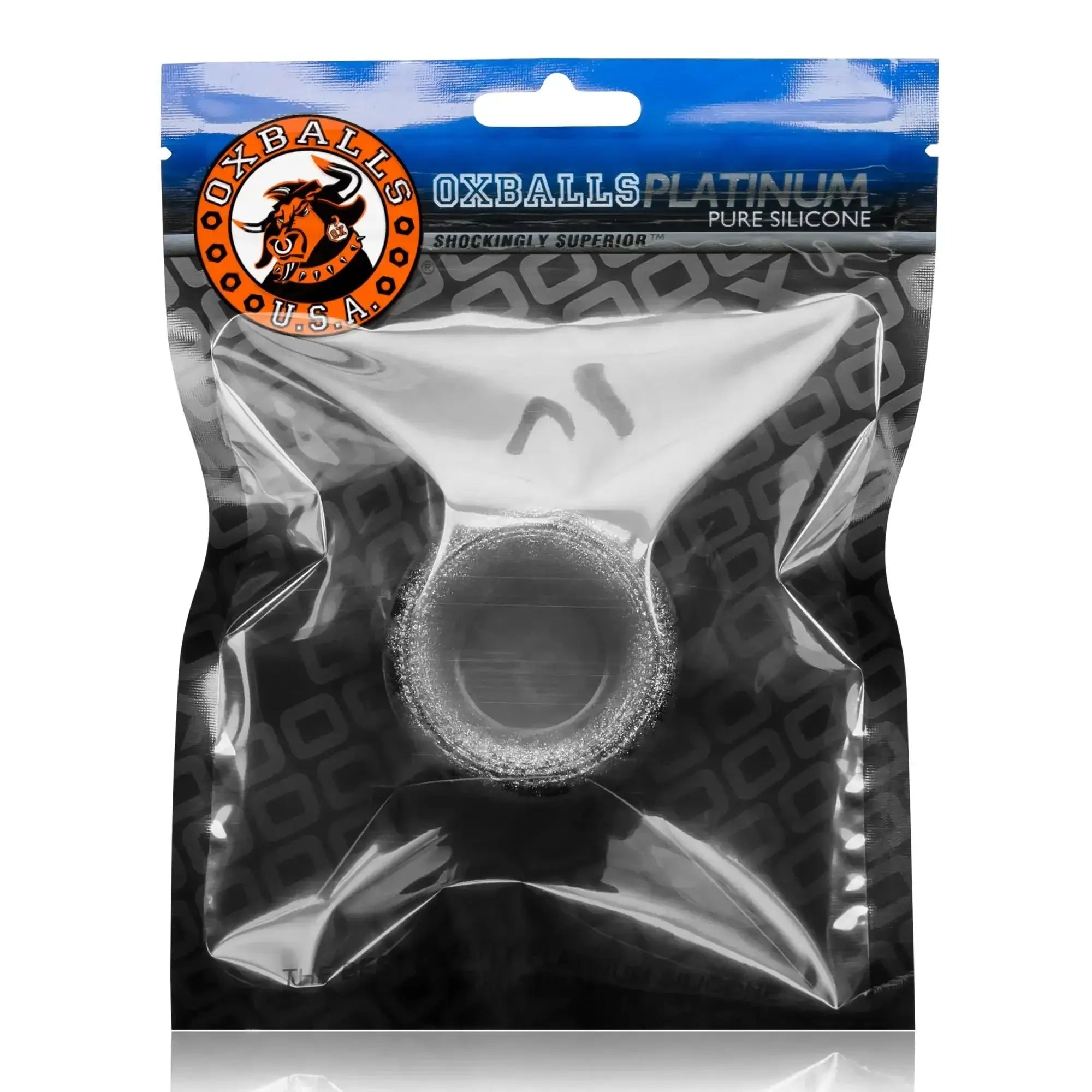 Silver-colored pure silicone oxballs platinum fidget spinner in clear package for oxballs neo short ballstretcher black