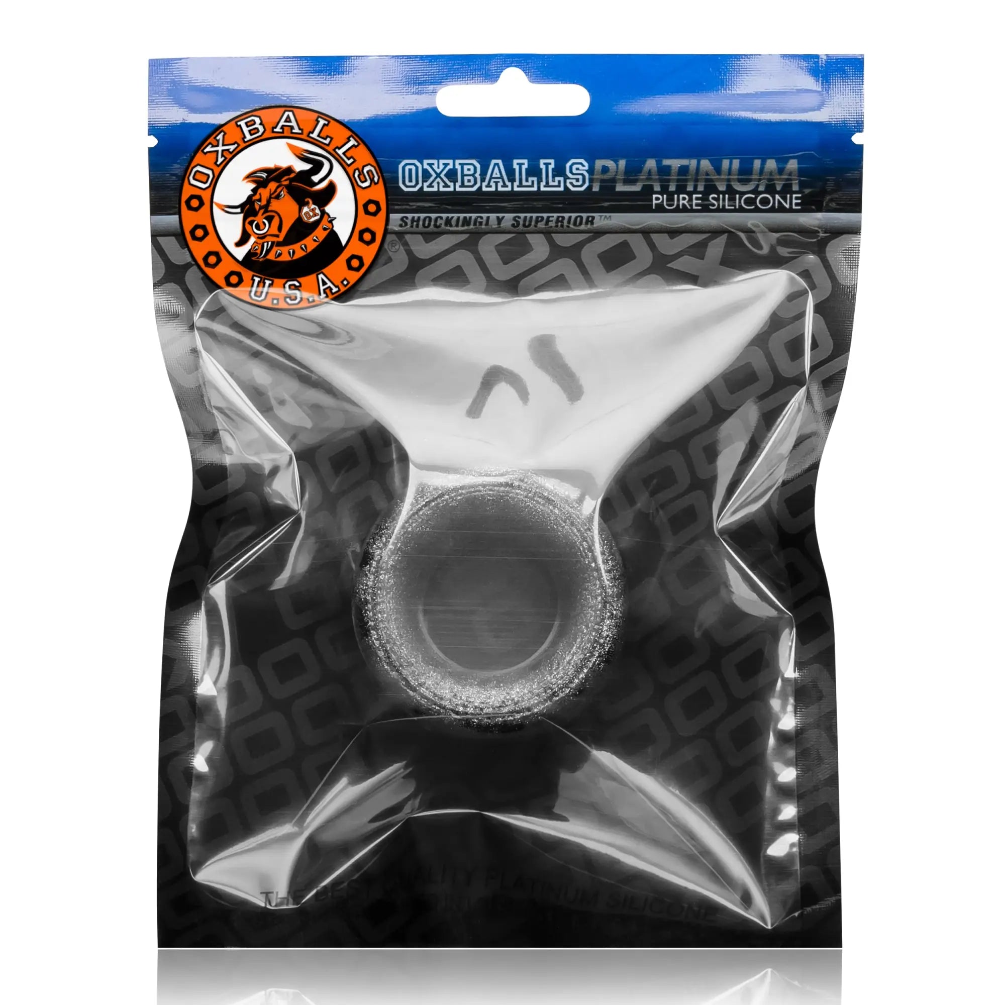Silver-colored pure silicone oxballs platinum fidget spinner in clear package for oxballs neo short ballstretcher black