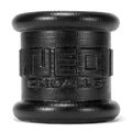 Oxballs neo tall ballstretcher black cylindrical design with embossed branding and textured surface for comfort