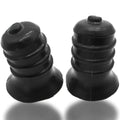 Black rubber shock absorber caps with ribbed cylindrical design from oxballs ribnibs curved springy-ribbed nip suckers night