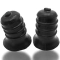 Black rubber shock absorber caps with ribbed cylindrical design from oxballs ribnibs curved springy-ribbed nip suckers night