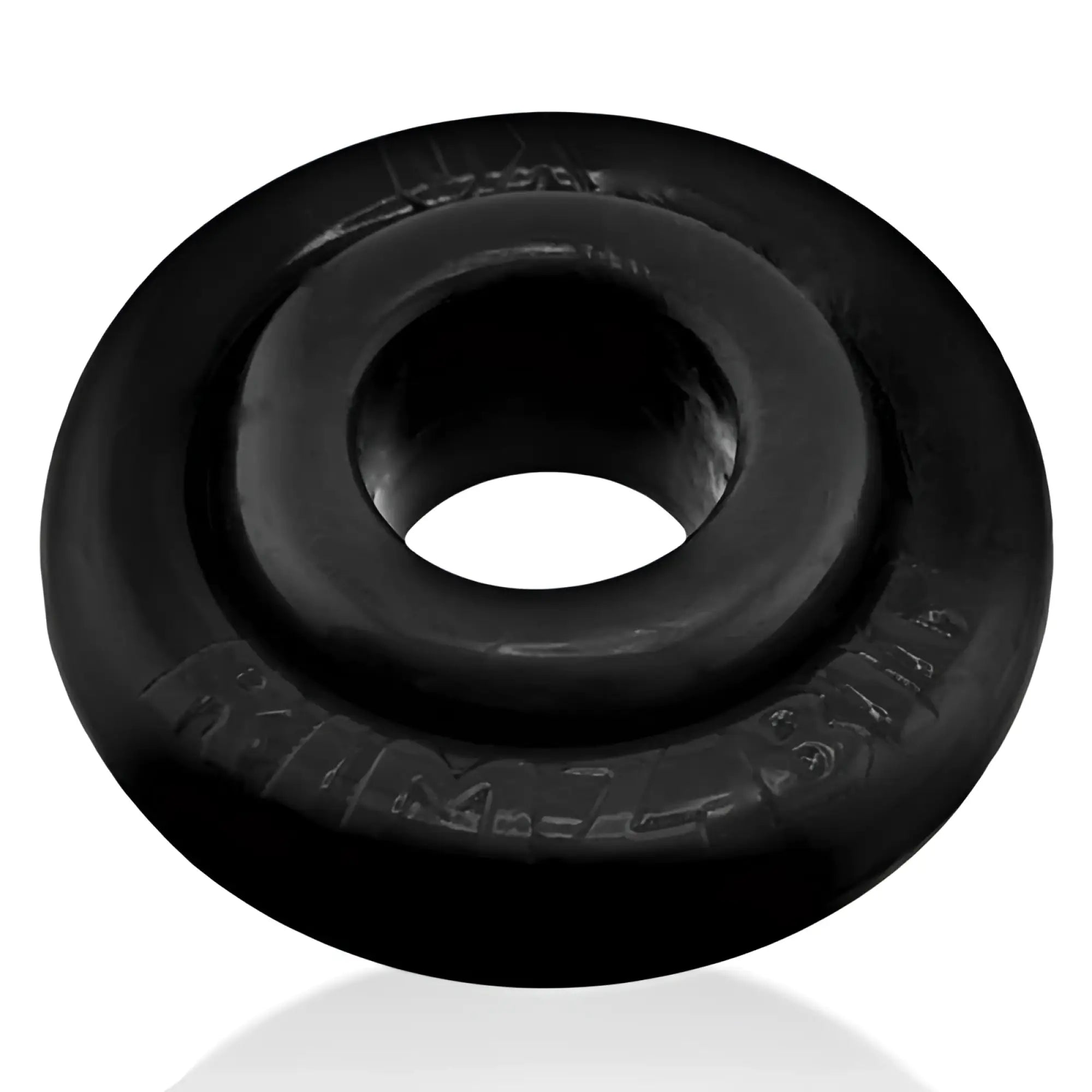 Black silicone ring oxballs rimz big ring with embossed branding one size for comfortable wear