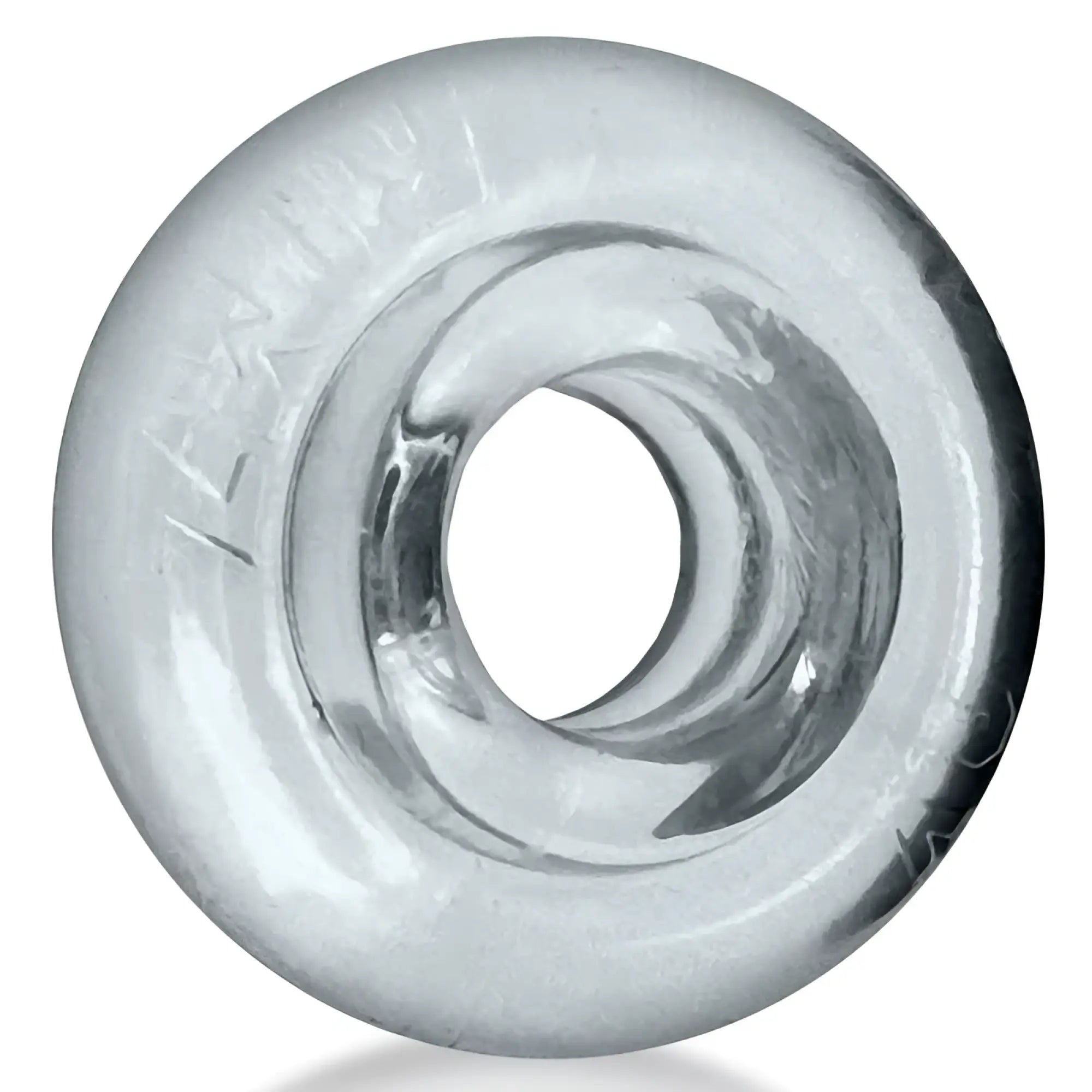 Clear translucent silicone ring oxballs rimz big ring clear one size with smooth glossy finish and embossed branding