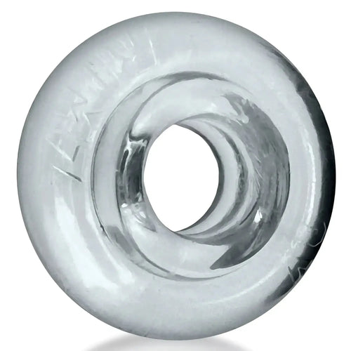 Clear translucent silicone ring oxballs rimz big ring clear one size with smooth glossy finish and embossed branding