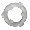 Translucent gray oxballs spinner silicone ring with rounded protrusions for enhanced grip and comfort