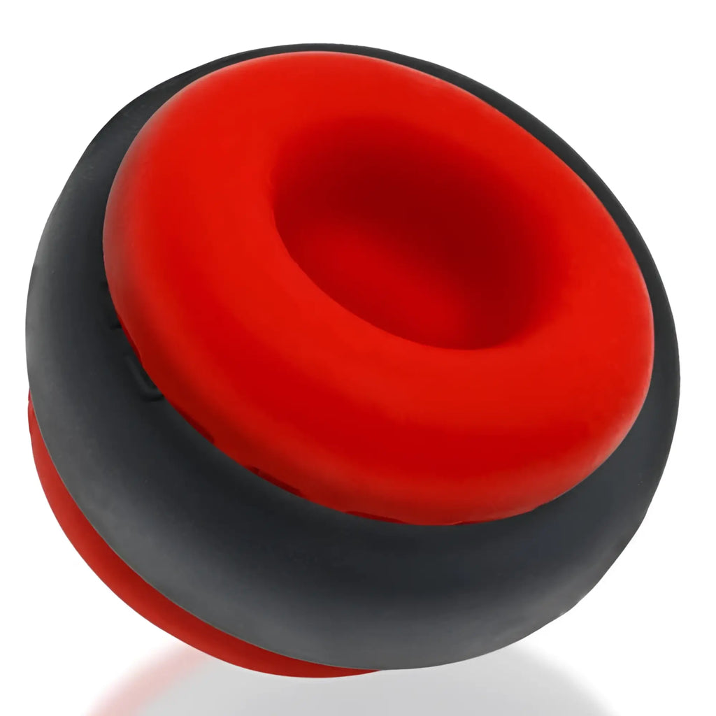 Red and black silicone grip ring of oxballs ultracore core ballstretcher with axis ring red ice one size