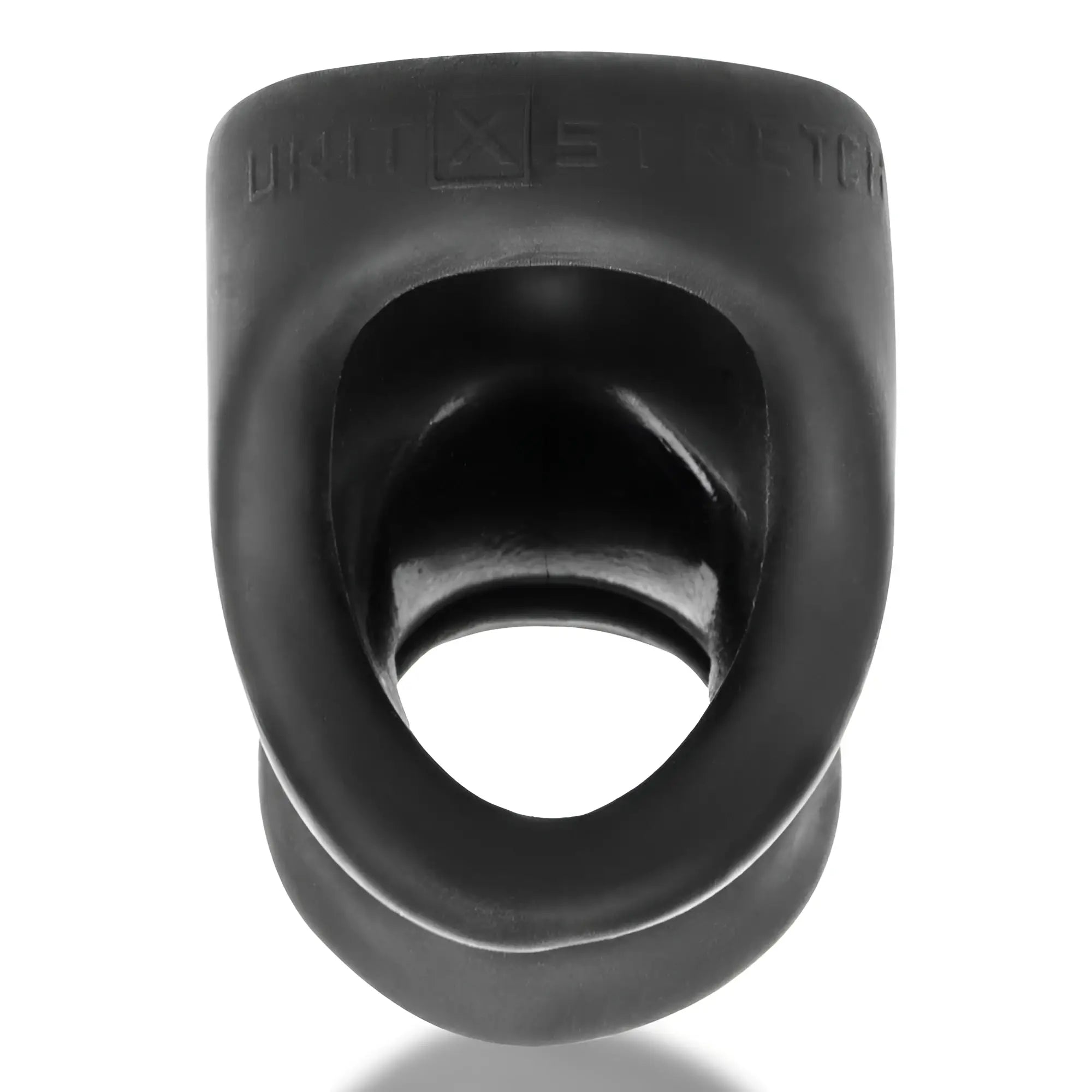 Black silicone ring with unit x statch engraving for oxballs unit-x stretch tug-down ball stretch night use
