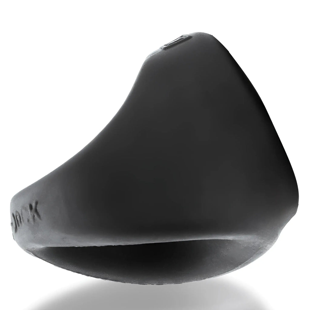 Black silicone ring oxballs unit-x stretchy slimmer fit night with smooth rounded design and embossed inner branding