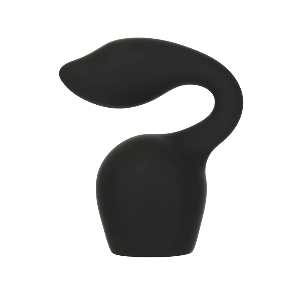 Black silicone anal plug palmpower extreme pleasure cap with curved ergonomic design and smooth surface