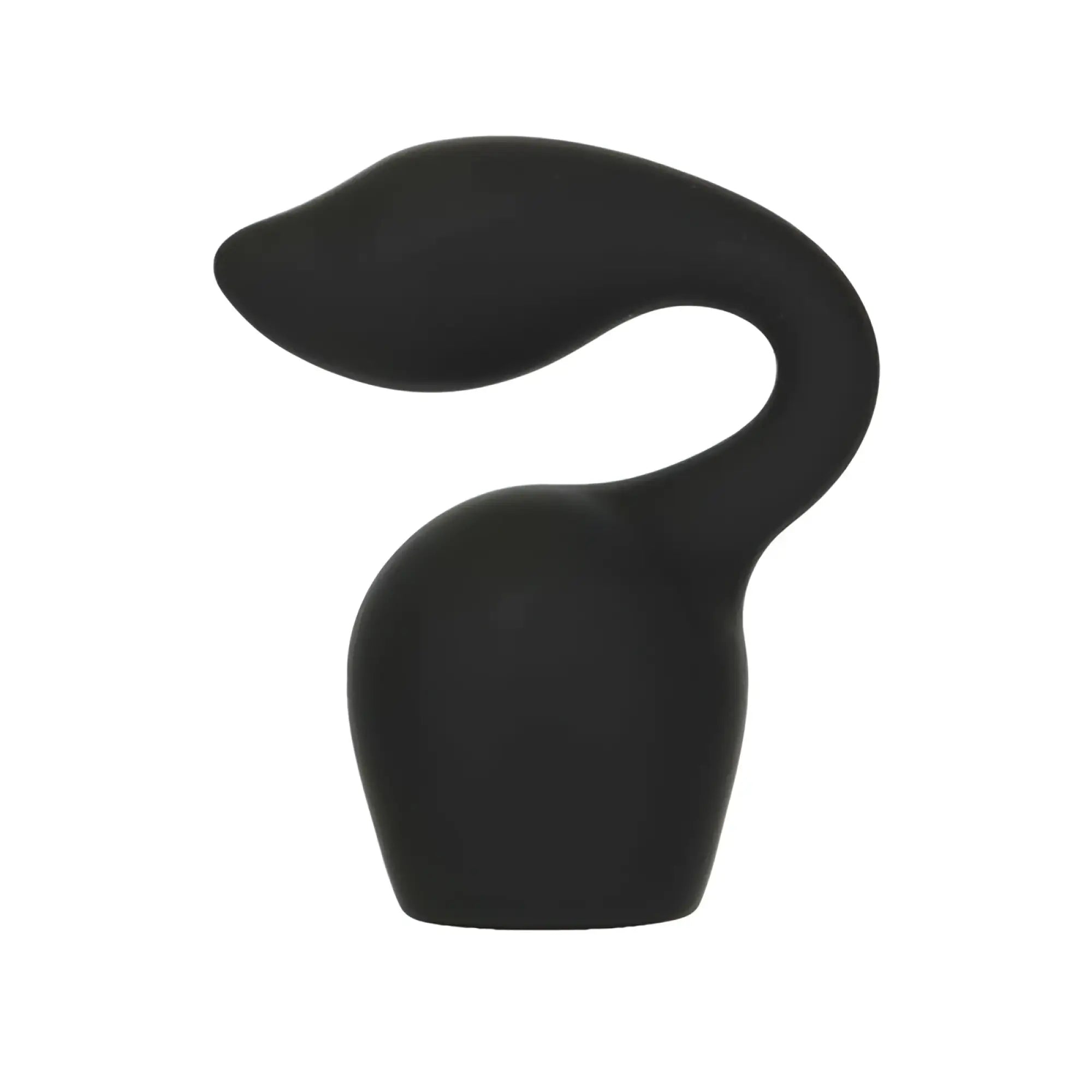 Black silicone anal plug palmpower extreme pleasure cap with curved ergonomic design and smooth surface