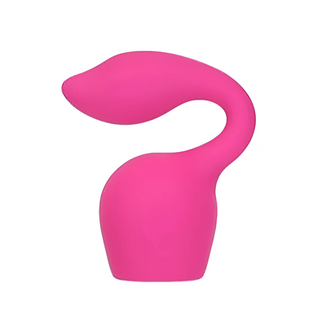 A vibrant pink palmPower extreme pleasure cap made of smooth silicone with a curved ergonomic design