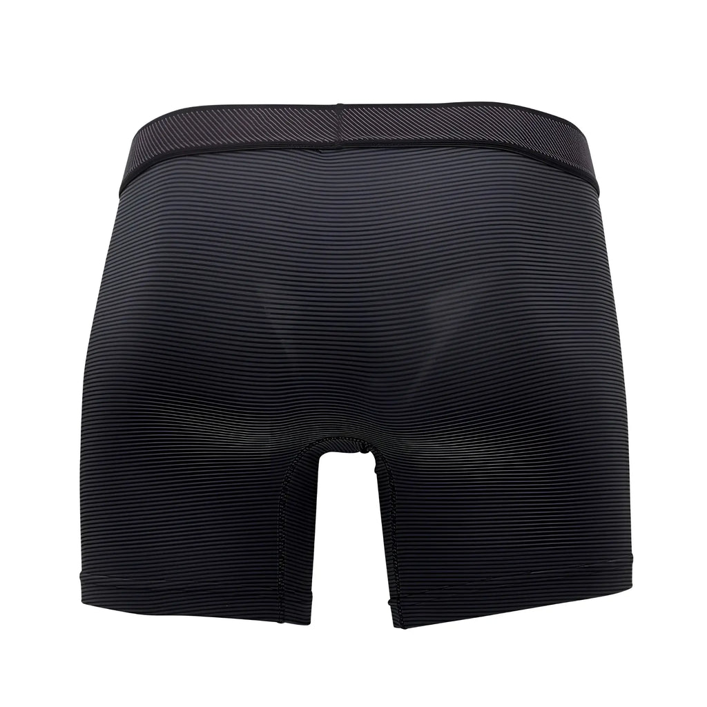 Papi 626185-962 cool2 2pk solid boxer briefs in black and gray with ribbed fabric and elastic waistband
