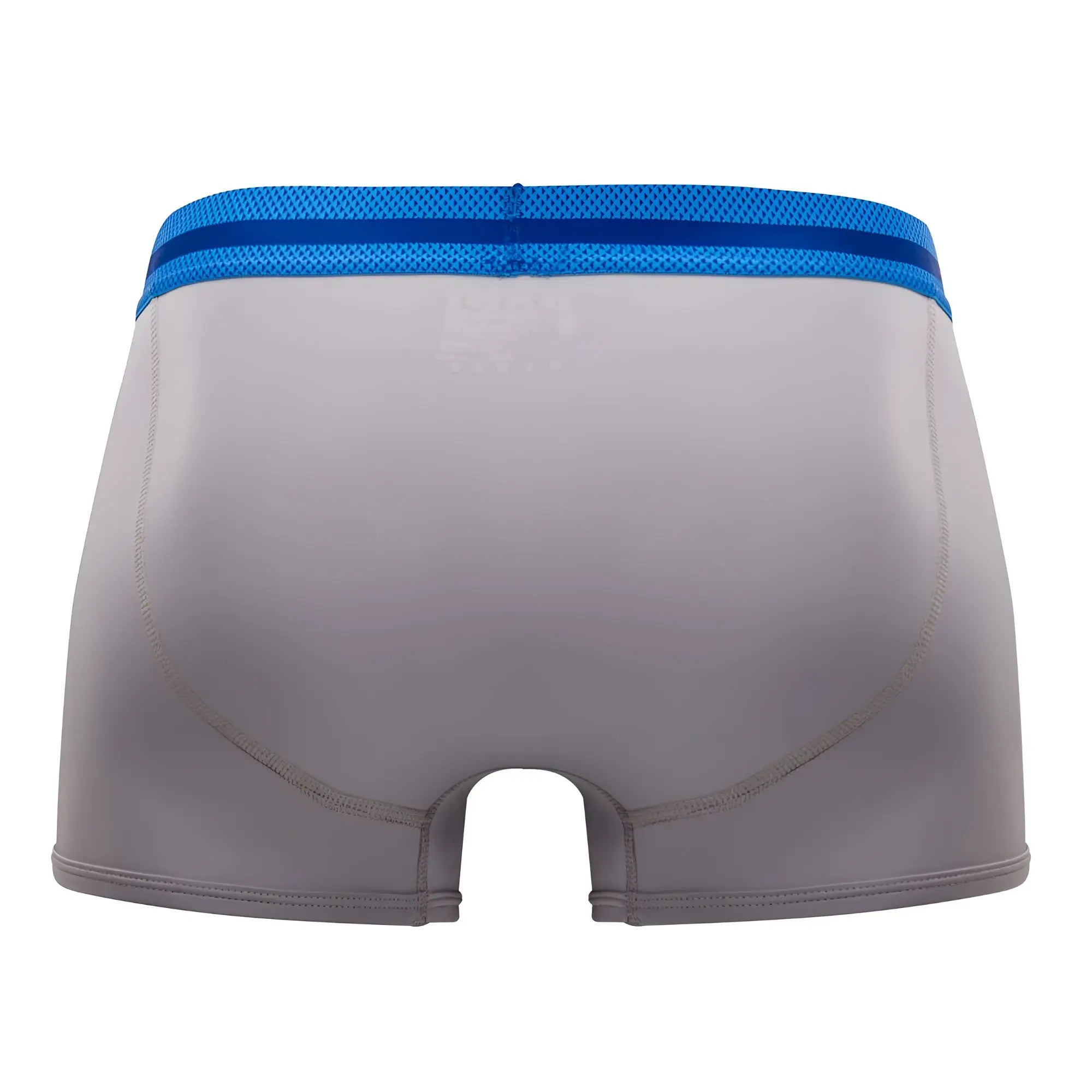 Papi umpa080 2pk microflex brazilian trunks in alloy and black with gray athletic briefs and blue mesh waistband
