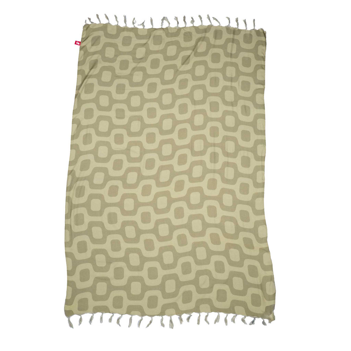 CA-RIO-CA Olive Green Ipanema Pavement, Cangas de Praia- Brazilian Beach Towel (Sarong / Pareo)