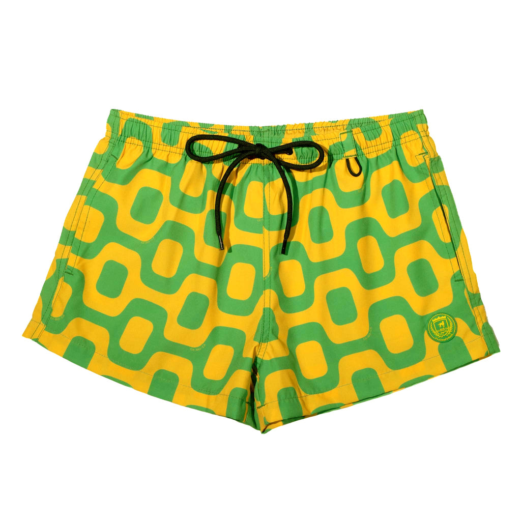 CA-RIO-CA GREEN & YELLOW PAVEMENT - Italian Shorts
