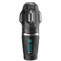 Black and transparent plastic peak performa hypershaker automatic app controlled lcd masturbator with digital display and illuminated buttons