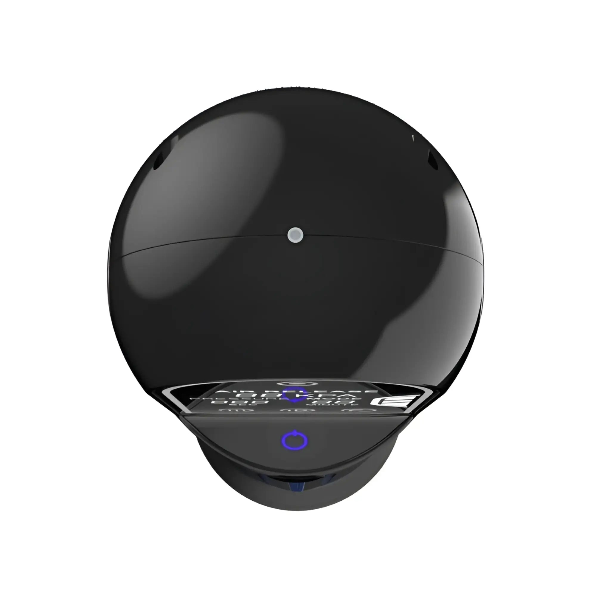 Black spherical smart camera with digital display and blue led indicator from peak performa isp90 curve infrared lcd pump