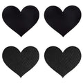 Peekaboo pasties classic black hearts pasties with smooth and snake skin textured heart shaped adhesive pads