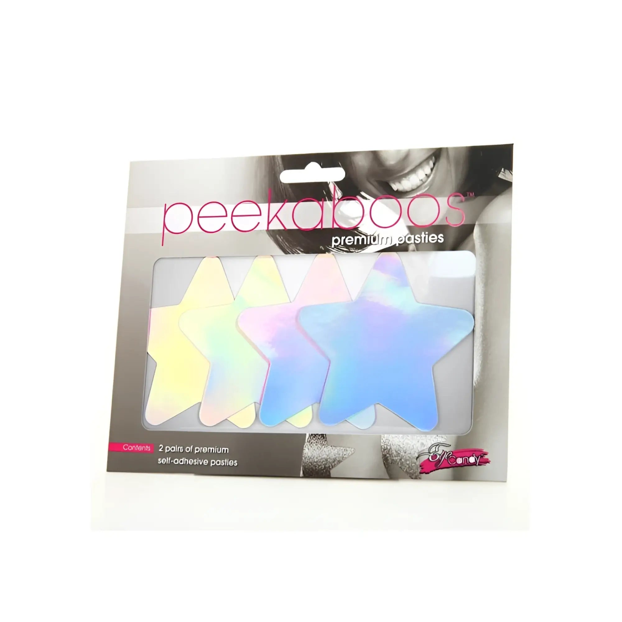 Peekaboo pasties iridescent stars premium star-shaped holographic nipple pasties for vibrant body decoration