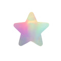 Peekaboo pasties iridescent stars pasties shimmering holographic star sticker with pastel pink blue and yellow finish