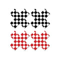 Peekaboo pasties off the wall pasties black and white checkered adhesive patches with red and white matching set