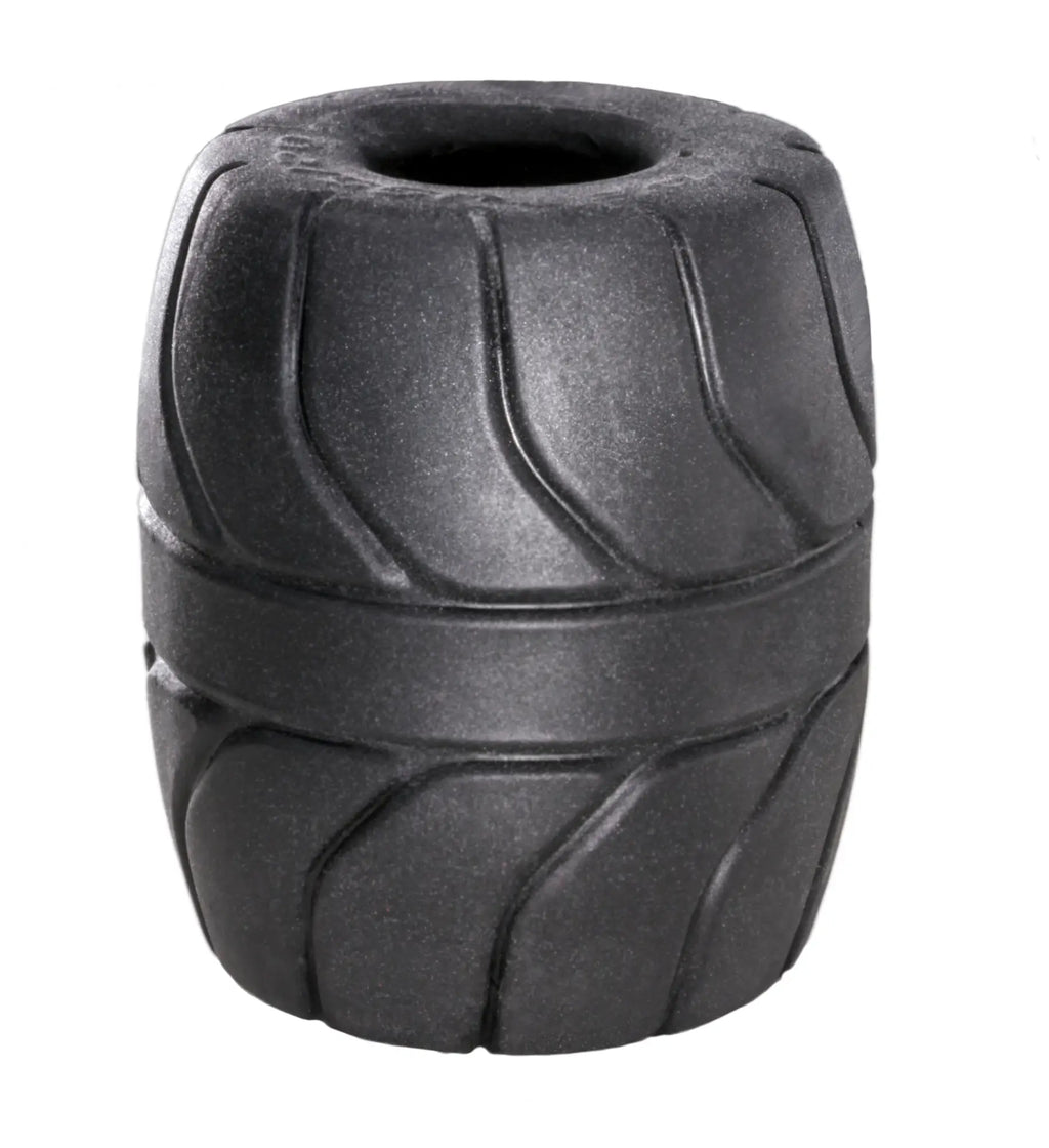 Black rubber perfectfit ball stretcher 2in silaskin with deep grooved tread pattern for secure fit