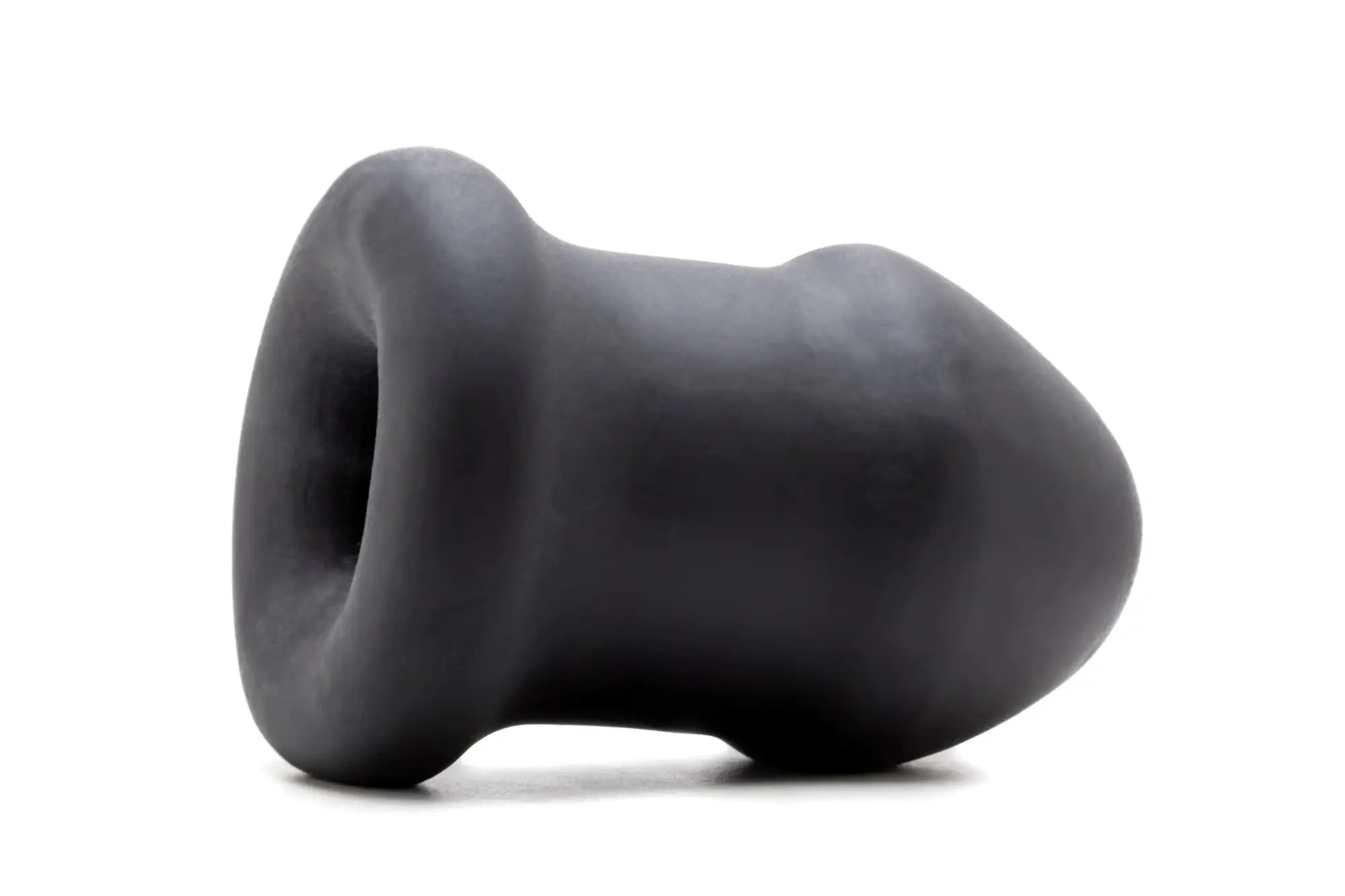 Black silicone urethral dilator with smooth rounded design from perfectfit buck angel buck off ftm stroker product