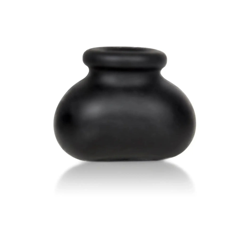 Black matte silicone anal plug with rounded body and flared rim from perfectfit bull bag black collection