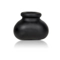 Black matte silicone anal plug with rounded body and flared rim from perfectfit bull bag black collection