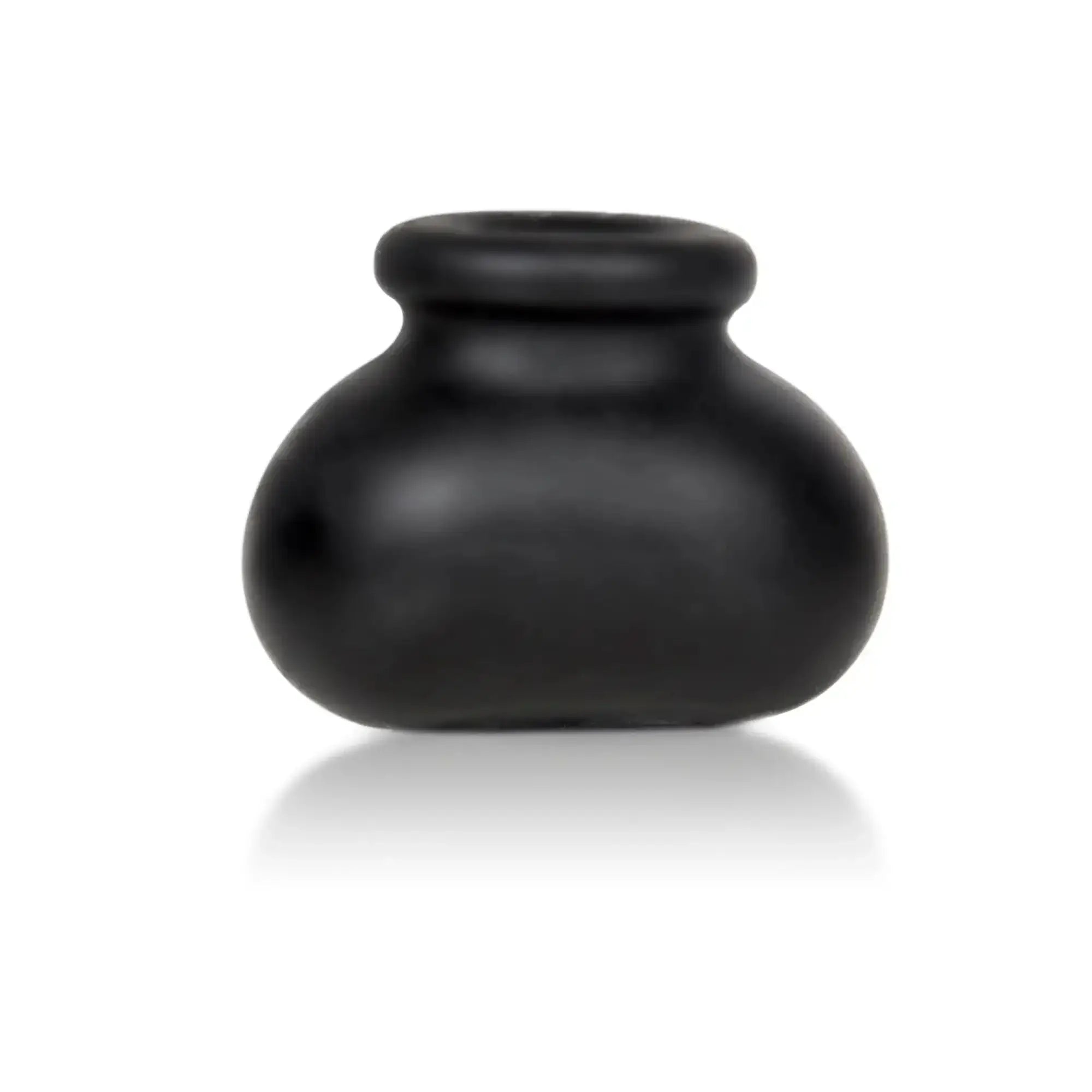 Black matte silicone anal plug with rounded body and flared rim from perfectfit bull bag black collection