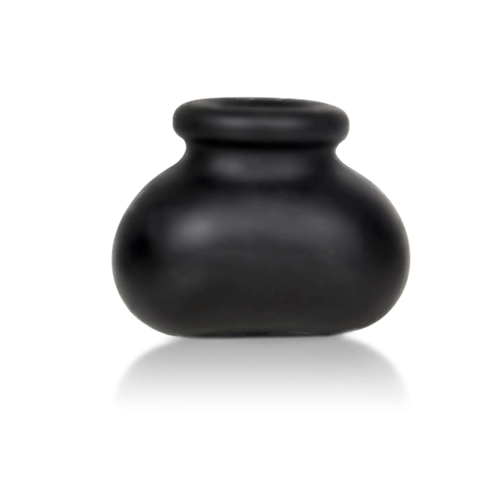 Black matte silicone anal plug with rounded body and flared rim from perfectfit bull bag black collection