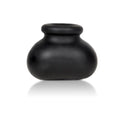 Black matte silicone anal plug with rounded body and flared rim from perfectfit bull bag black collection