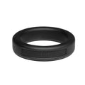 Black silicone perfectfit classic medium stretch penis ring 36mm with perfect fit brand engraving inside band