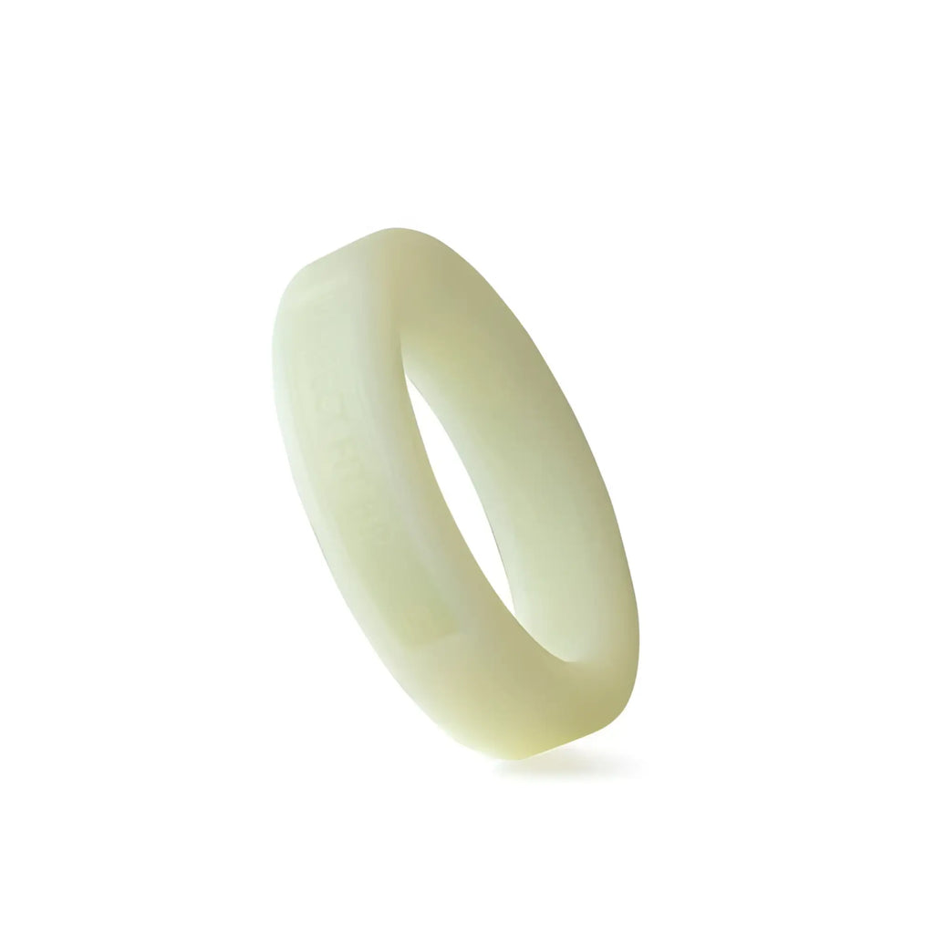 Perfectfit classic silicone medium stretch penis ring 36mm glow in the dark with smooth pale green jade finish