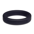 Black silicone perfectfit classic medium stretch penis ring 44mm showing embossed brand on inner band