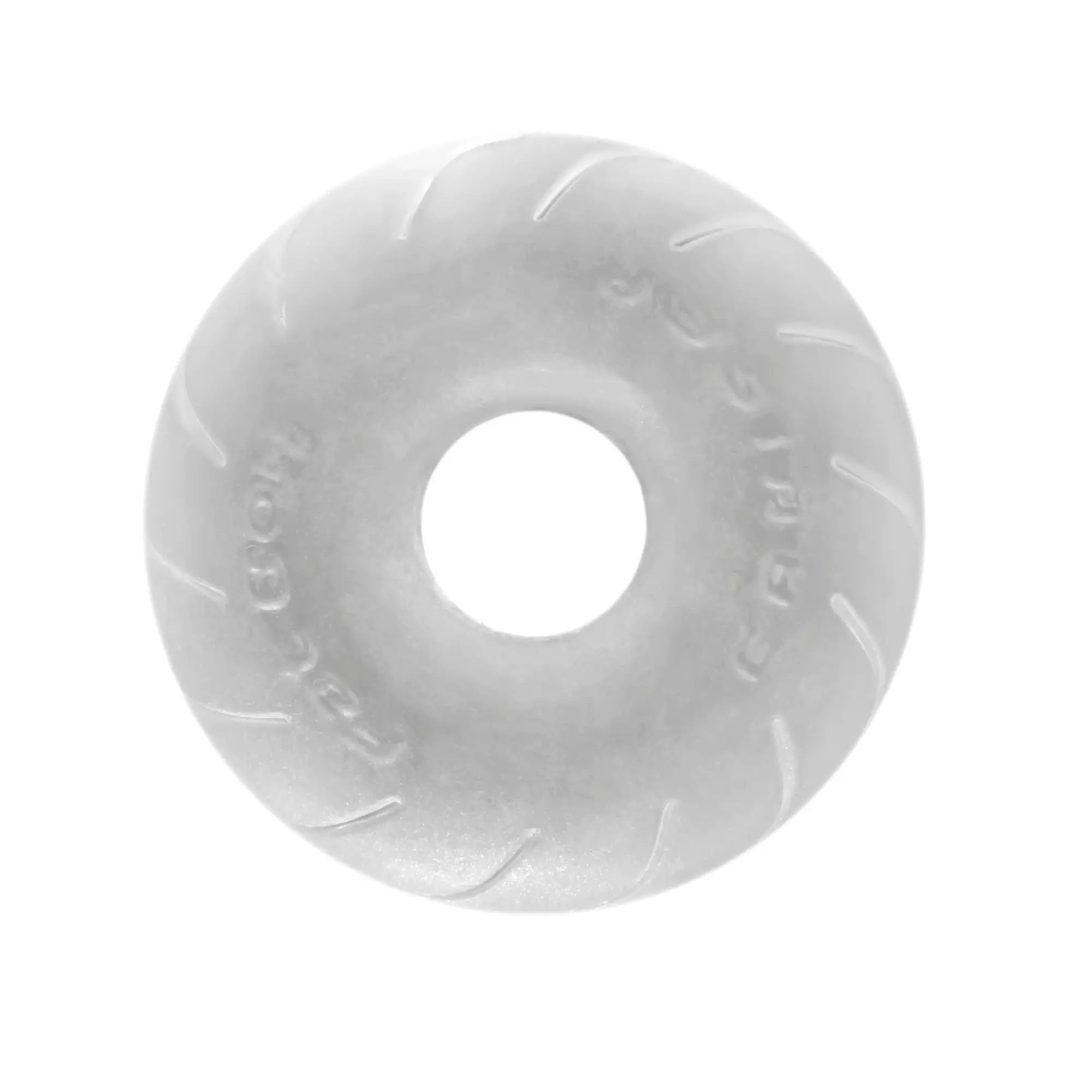 Translucent white silicone donut-shaped perfectfit cruiser ring 2.5in silaskin clear with textured ridges