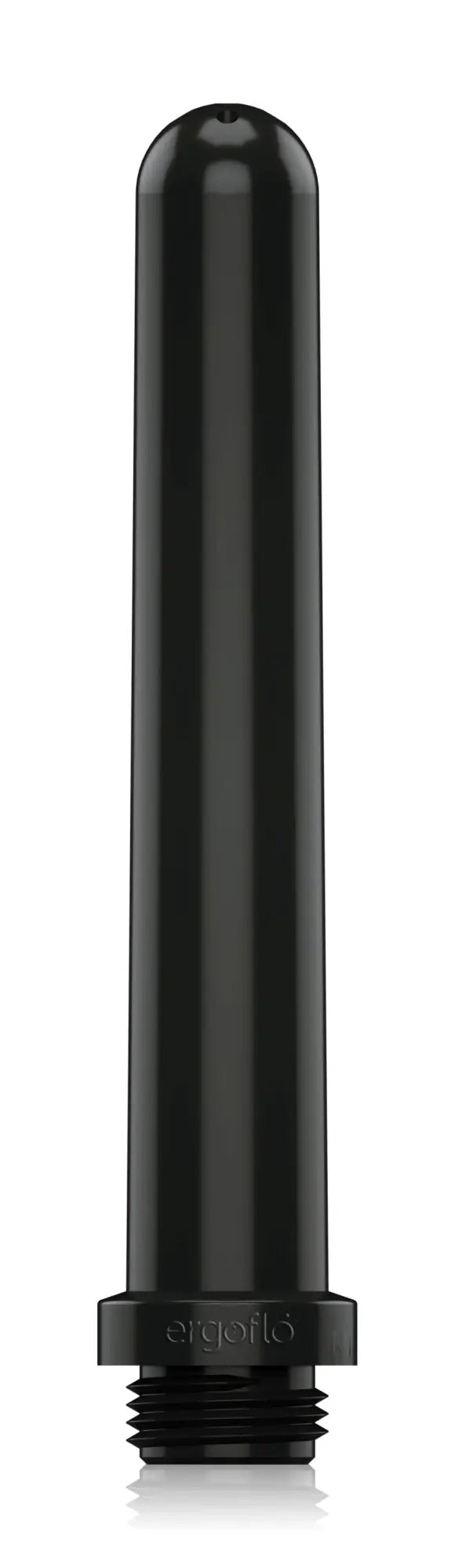 Black ergoflo water filter cartridge with sleek cylindrical design and threaded base for perfectfit ergoflo 13cm plastic nozzle