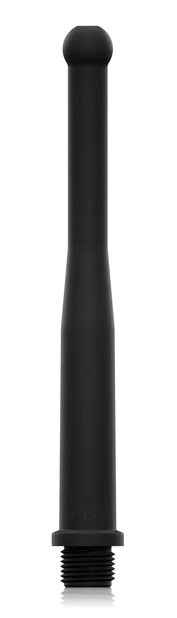 Black cylindrical antenna with threaded base and rounded top compatible with PerfectFit Ergoflo silicone flex tip nozzle